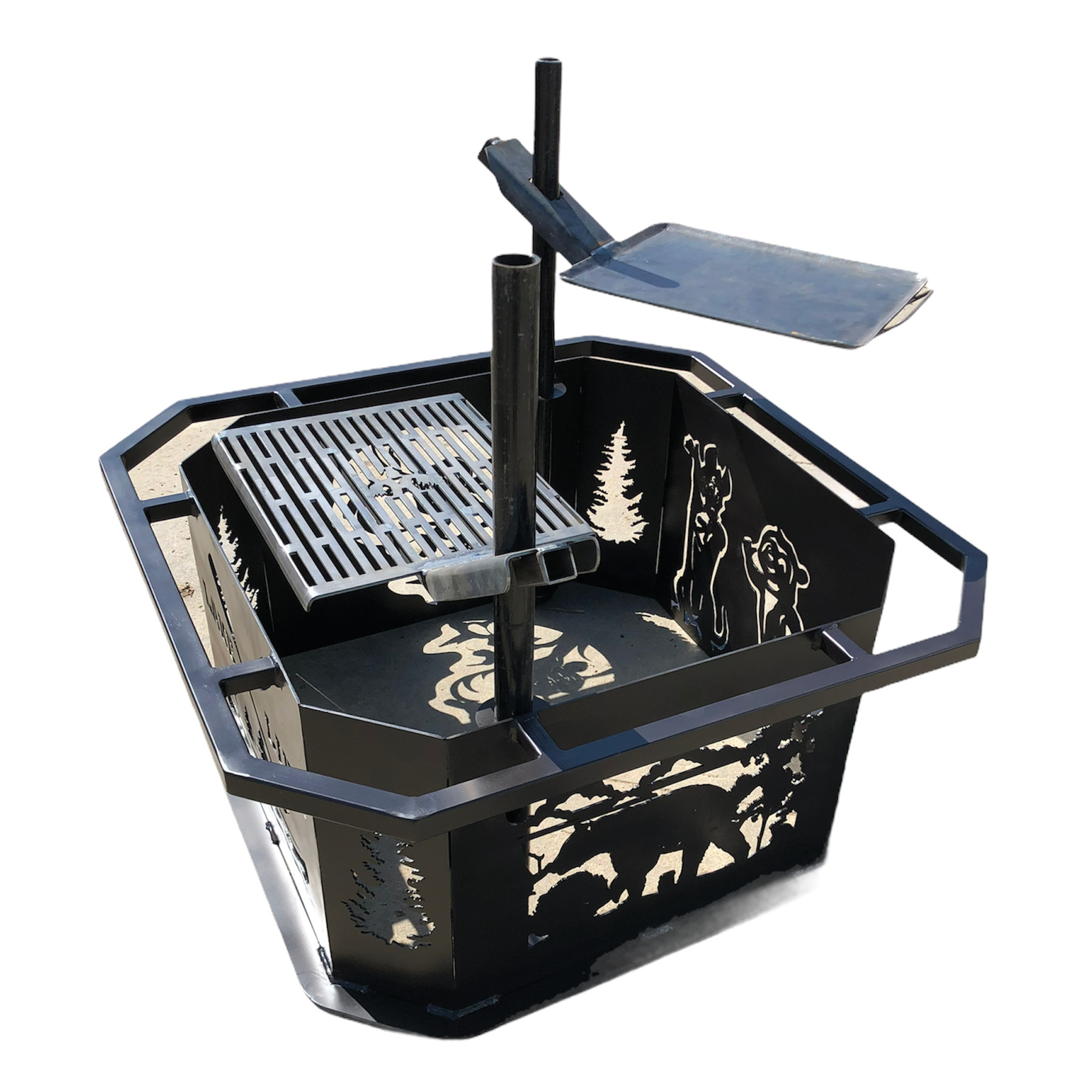 Large Square Pit | 4 Design Cutouts