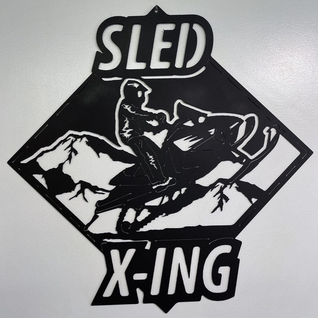 Sled Crossing Sign